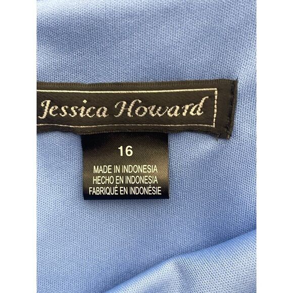Jessica Howard Women Cold Shoulder Flutter Sleeves Shift Dress Size 16 - Picture 8 of 9